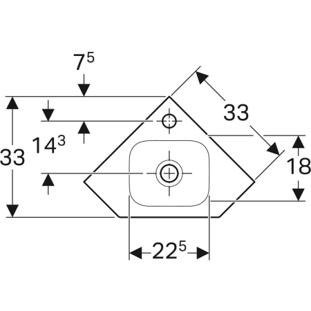 124729000 Угловая раковина Geberit iCon Geberit  - Вид №2