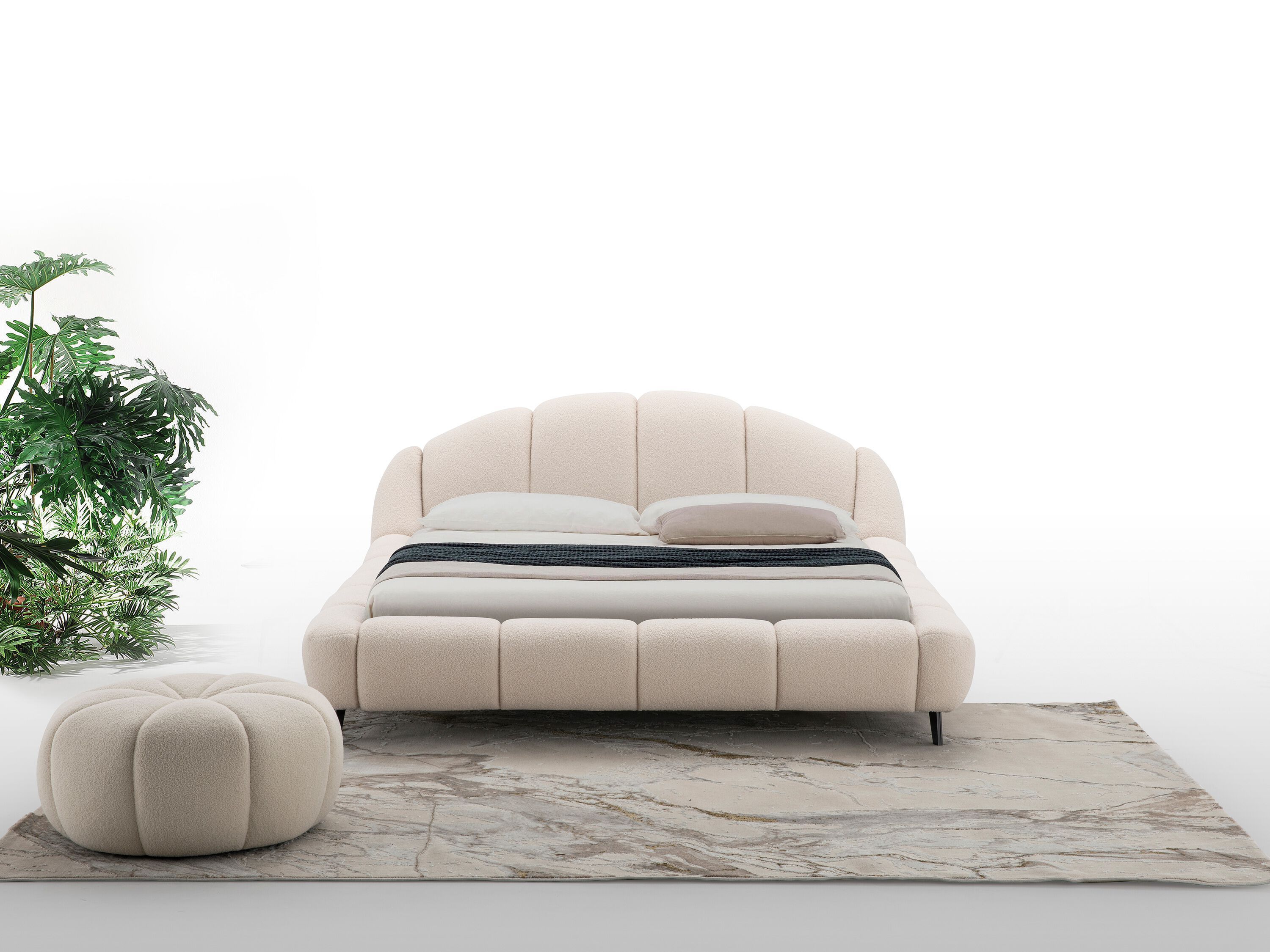 Двуспальная мягкая кровать из ткани CAMPO DE' FIORI COZ628 ARCH-00086057 - Вид №8