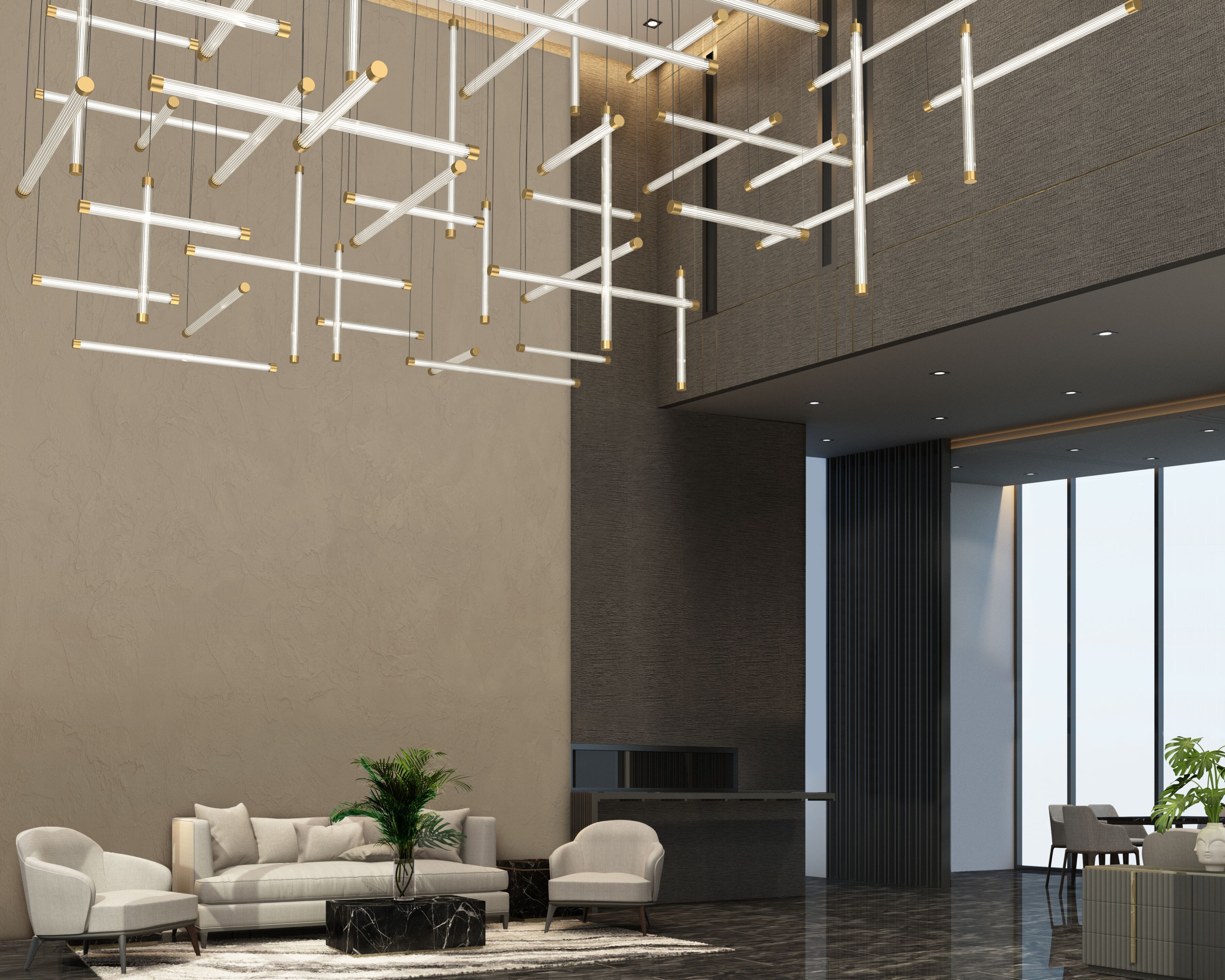 Подвесной светильник из боросиликатного стекла Euroluce Lampadari текстура ARCH-00070556 - Вид №2