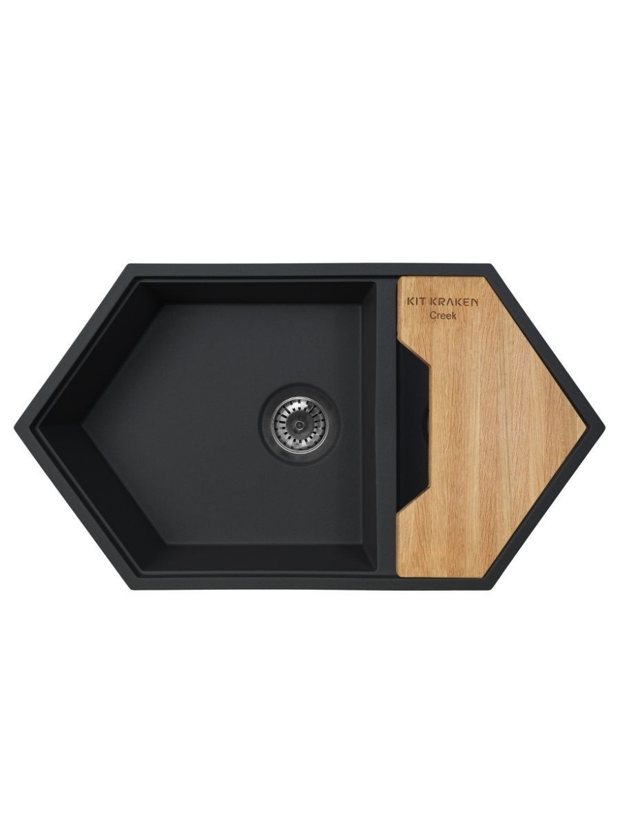 Кухонная мойка подстольного монтажа Creek Black KIT KRAKEN  - Вид №2
