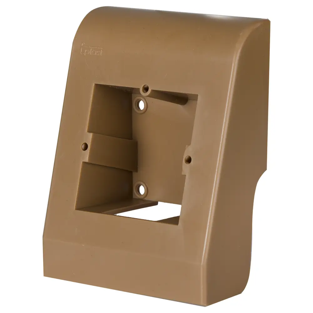 Подрозетник для плинтуса ПВХ 58 мм цвет коричневый TPlast STLM-2190036