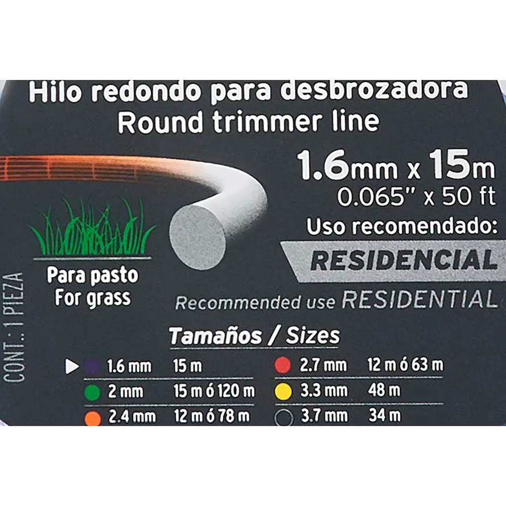 Леска для триммера Truper 17605 ø1.6 мм 15 м круглая Santreyd STLM-2100354 - Вид №3