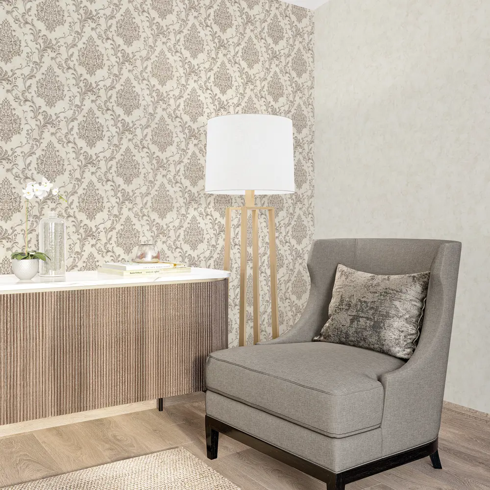 Обои флизелиновые Palitra Home Diamond бежевые 1.06 м HC71782-21 STLM-2138167 - Вид №3