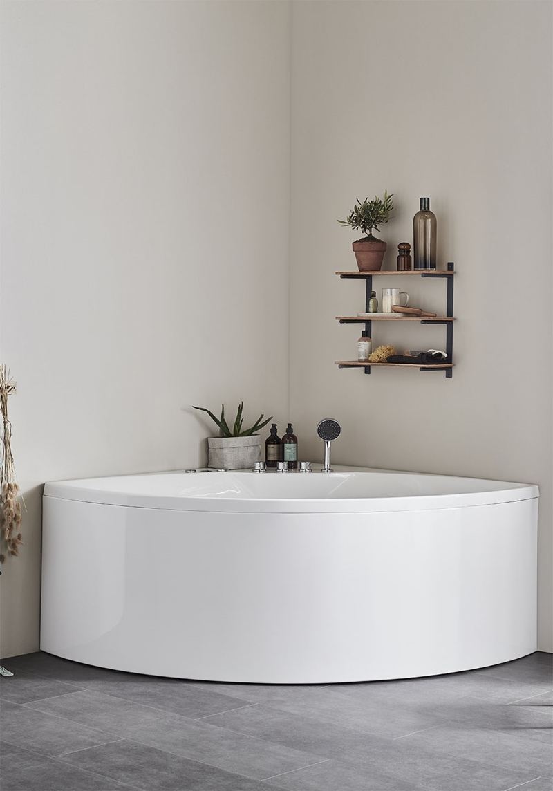 131 Массажные Ванны Star 140 Silver + Смеситель Noro  Белый  - Вид №1