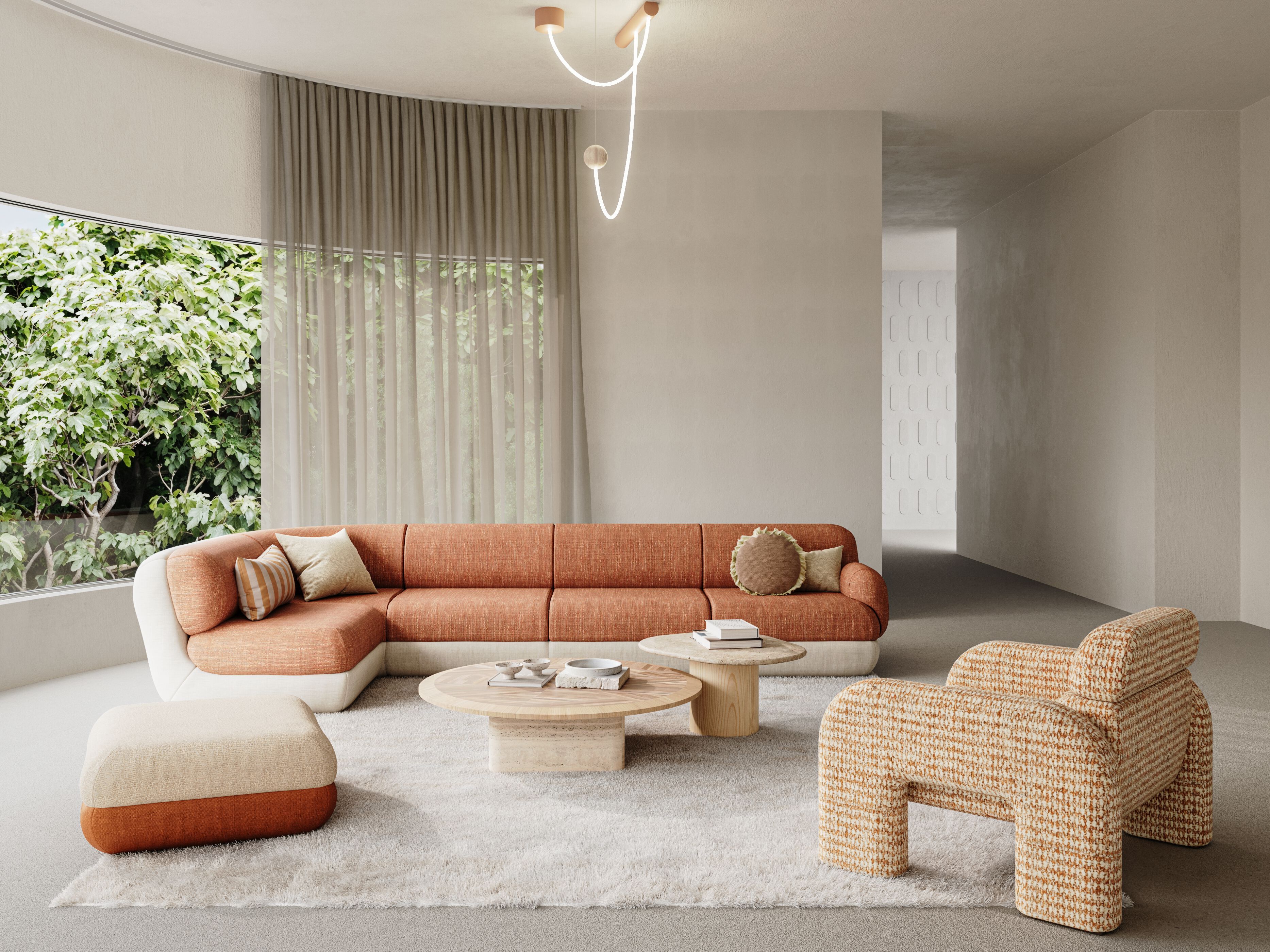 Тканевое кресло без подлокотников Mambo Unlimited Ideas Mood ARCH-00053449 - Вид №7