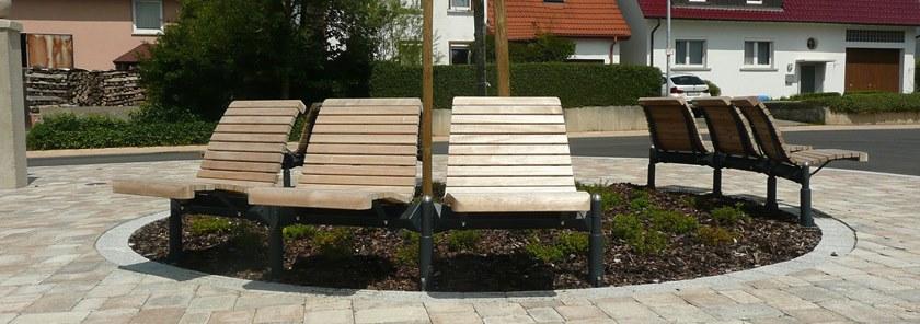 Euroform W Деревянная скамейка на балке  70  - Вид №3