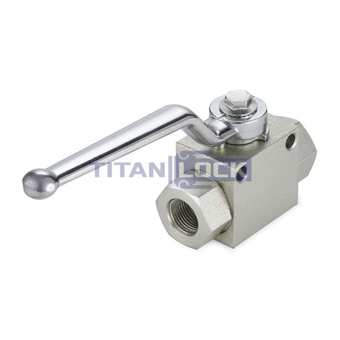 Гидравлический шаровой кран, 1", типа ВР-ВР, с креп. отв., сталь TLHYDV1F TITAN LOCK 