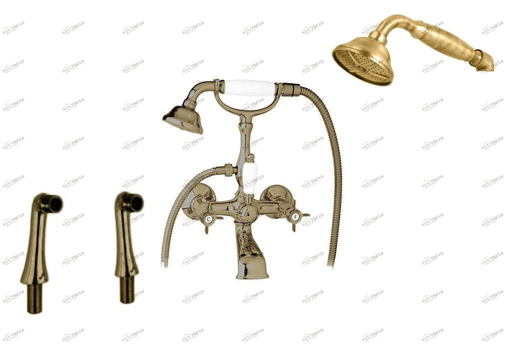 Смеситель на борт ванны с ручным душем, шлангом 150 см CEZARES LORD-PBV-02-M