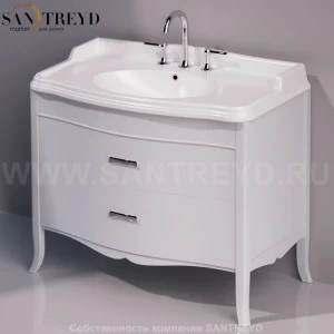 Тумба с ящиком под раковину AR874 белая