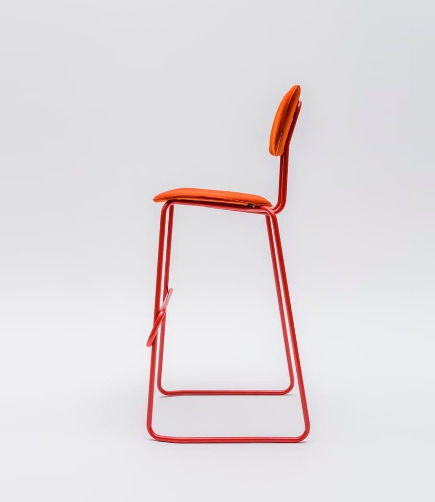 Высокий табурет из ткани с подставкой для ног MDD New School ARCH-00110353 - Вид №5