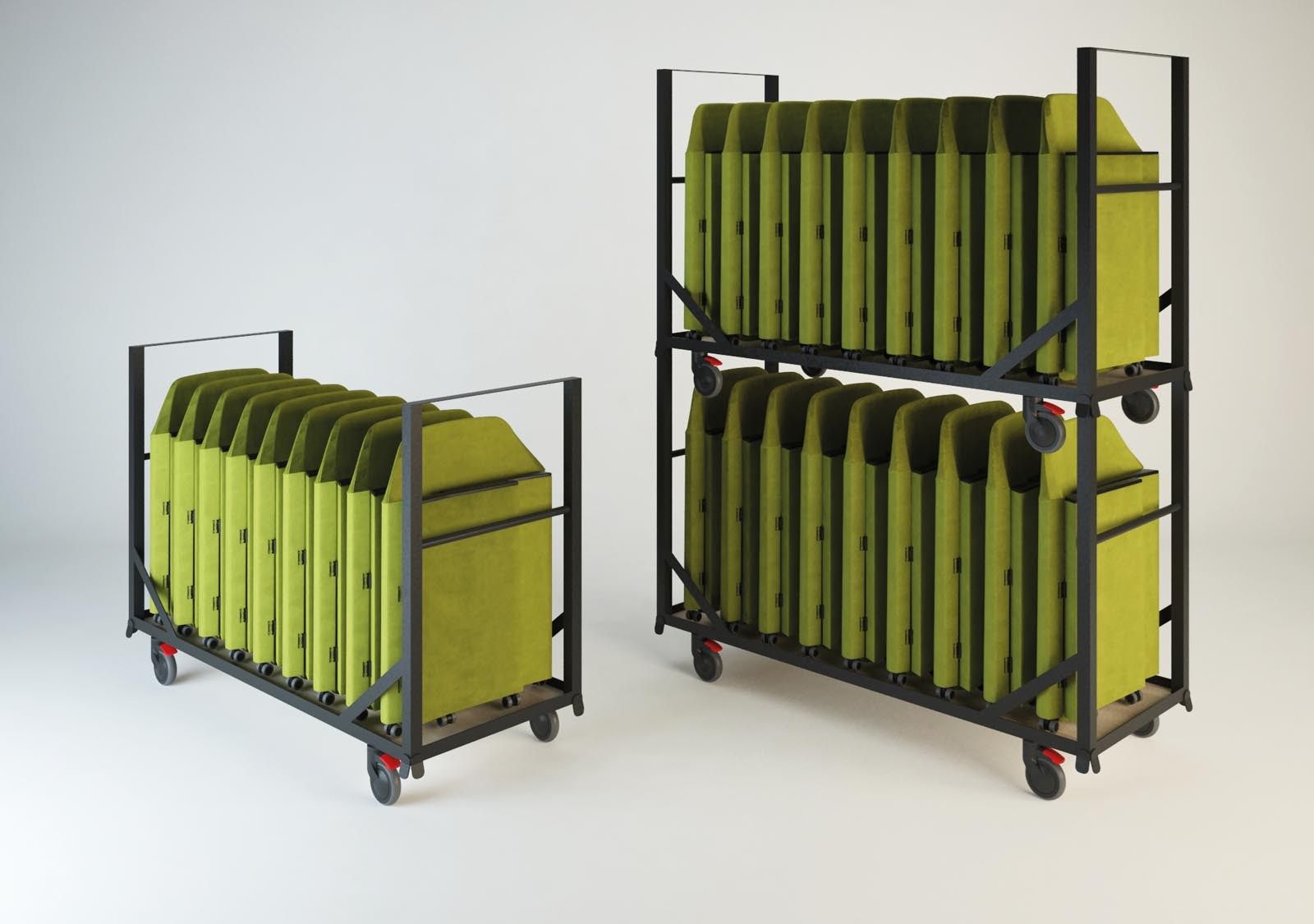 Складной стул с колесами и подлокотниками Luxy Nestar ARCH-00149791 - Вид №3