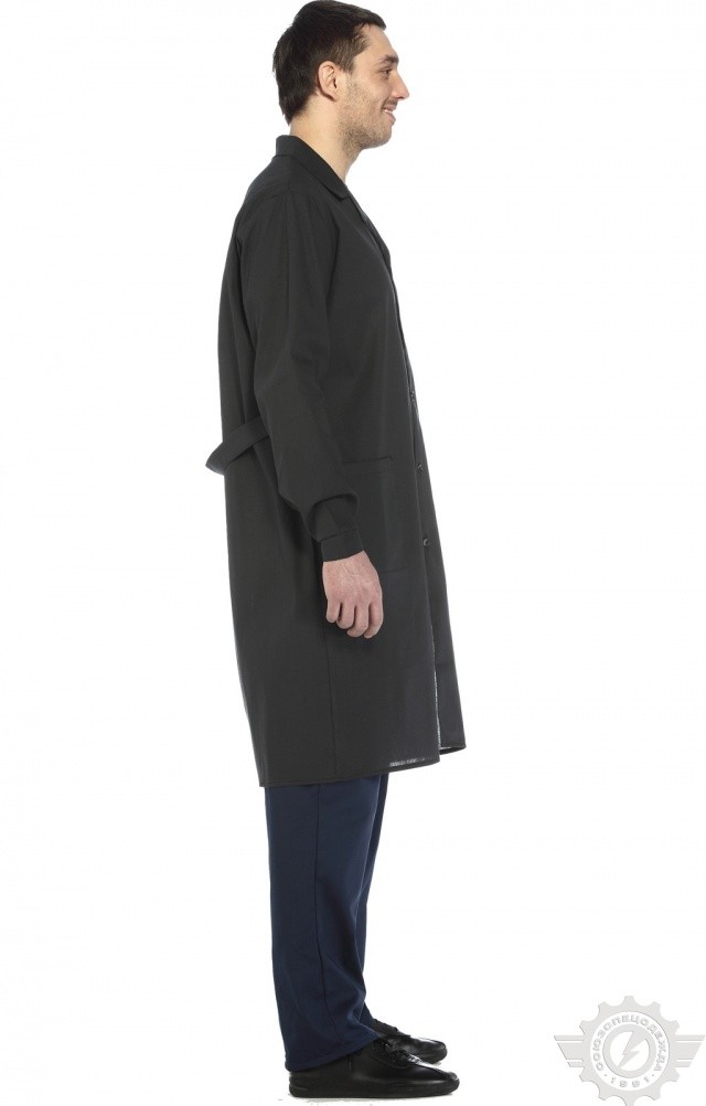 61711 Халат мужской темный  Одежда для обслуживающего персонала  размер 60-62/170-176 Спецодежда  - Вид №4