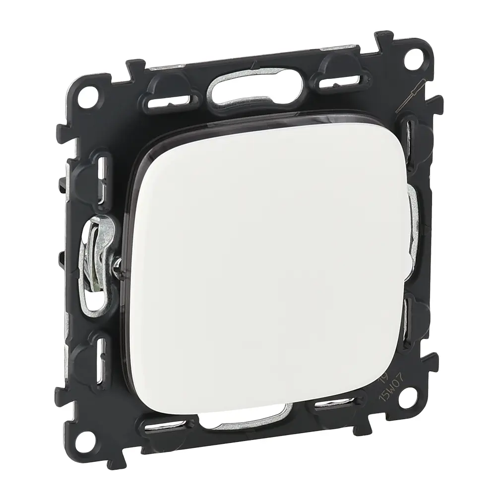 Valena ALLURE.Выключатель 10АХ 250В с лицевой панелью.Безвинтовые зажимы.Белый legrand VALENA LIFE/ALLURE STLM-2038409 - Вид №1