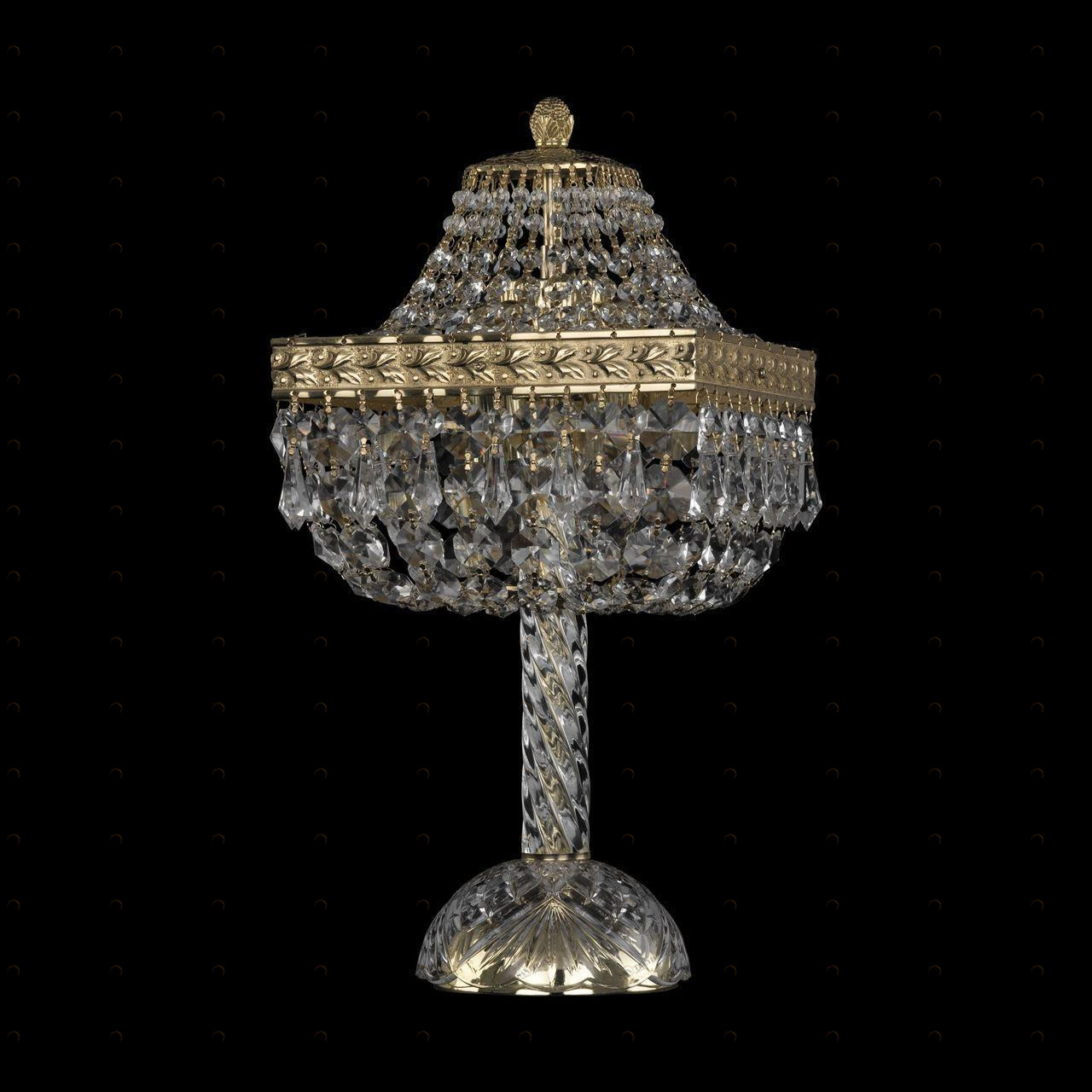 Лампа настольная хрустальная 42х20 см золотая Bohemia Ivele 19012L4/H/20IV G BOHEMIA IVELE КЛАССИЧЕСКИЕ 00-3889209 Золото;прозрачный 