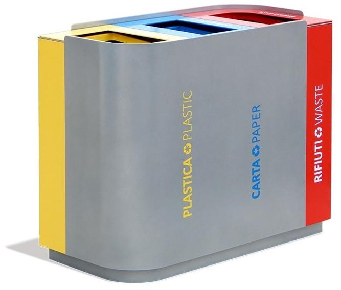 DIMCAR Контейнер для мусора из оцинкованной стали для раздельного сбора мусора  G456  - Вид №1