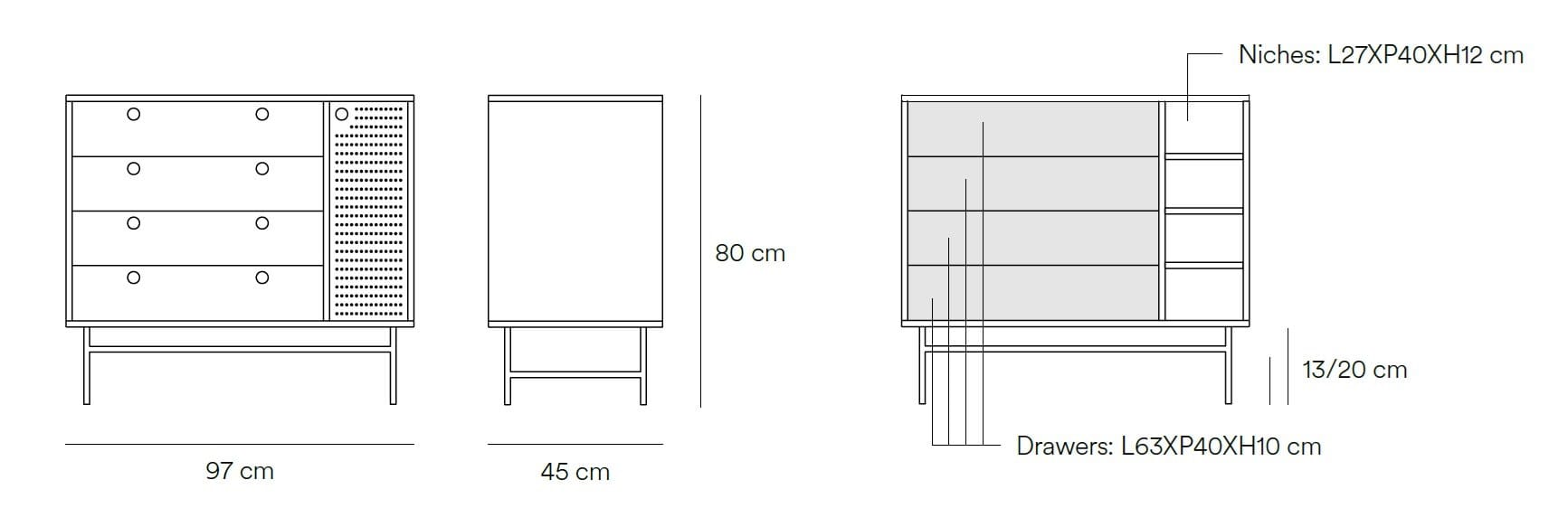Комод из МДФ TEULAT точка ARCH-00130203 - Вид №9