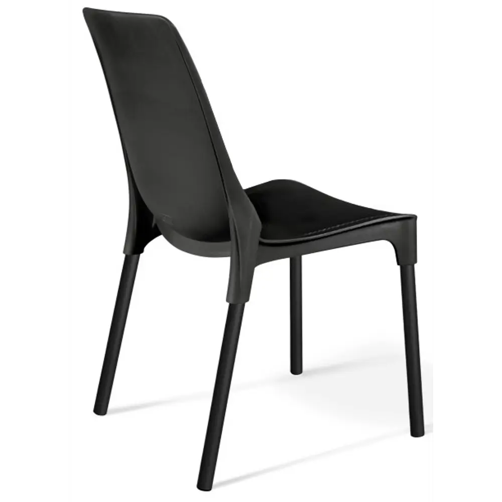 Стул садовый Sheffilton SHT-ST75/S424 47x56x85 см пластик/металл черный Пластиковый стул STLM-2007686 - Вид №1