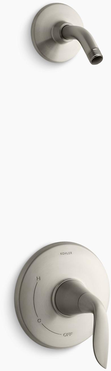 KOHLER Отделка для душевого клапана Refinia Rite-Temp с рычажной ручкой, без насадки для душа K-TLS5320-4-BN 
