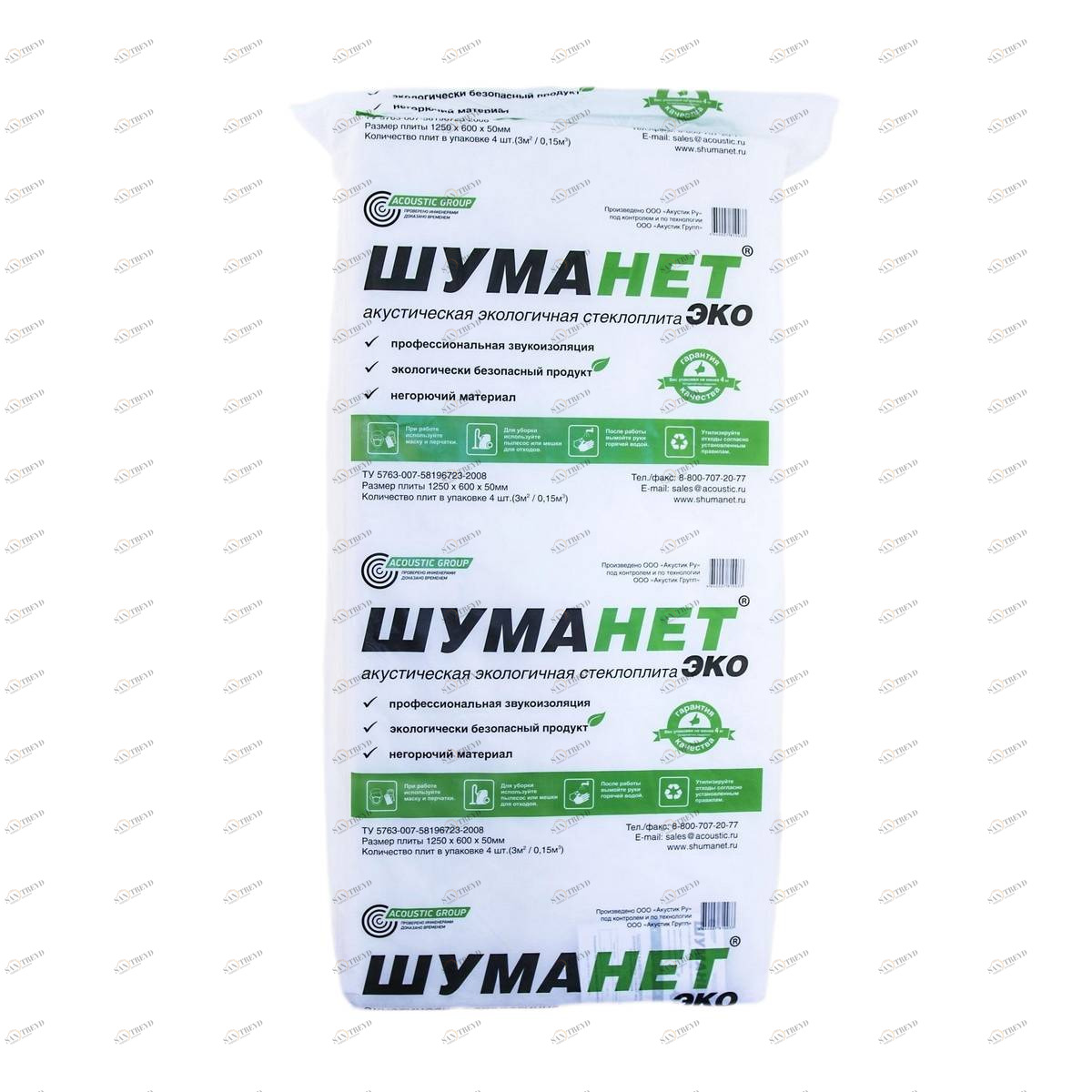 Звукоизоляция Шуманет-ЭКО 1250х600х50мм (3м2) 13414