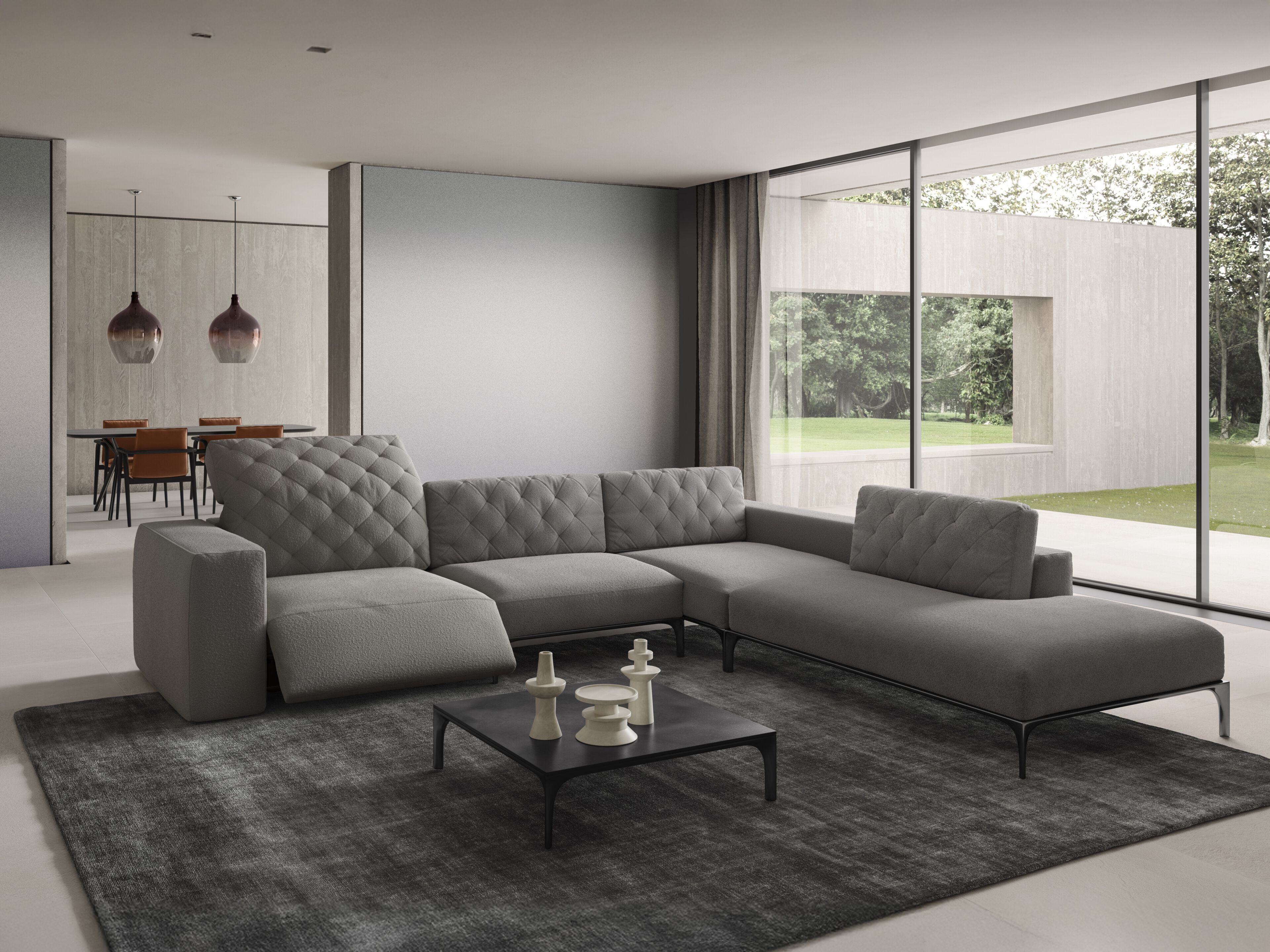 Кожаный угловой диван Natuzzi Italia Skyline ARCH-00085090 - Вид №2