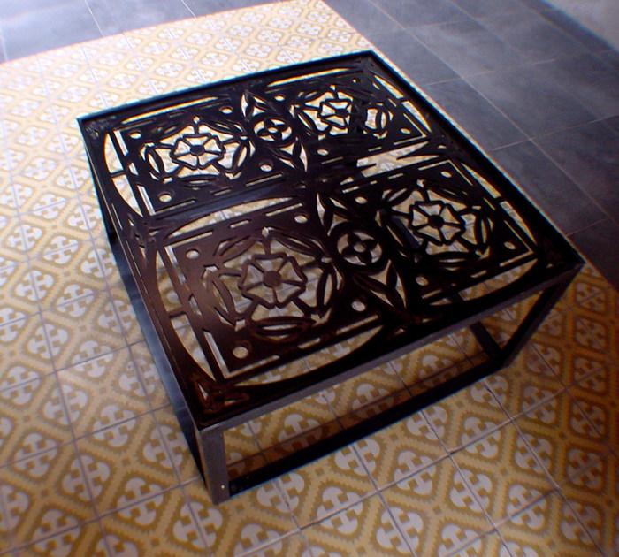 ICI ET LÀ Низкий квадратный стальной журнальный столик Handmade metal furniture by ici et là Stm01 - Вид №1