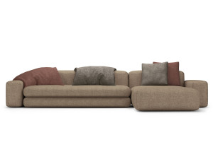 Тканевый диван с полуостровом