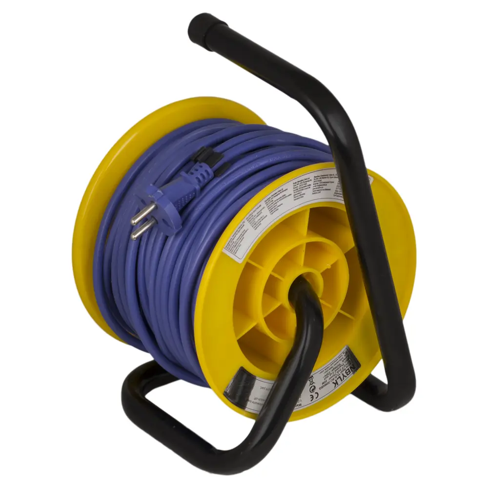 Удлинитель с заземлением на катушке Electraline 4 розетки 2х0.75 мм 20 м STLM-2124423 - Вид №1