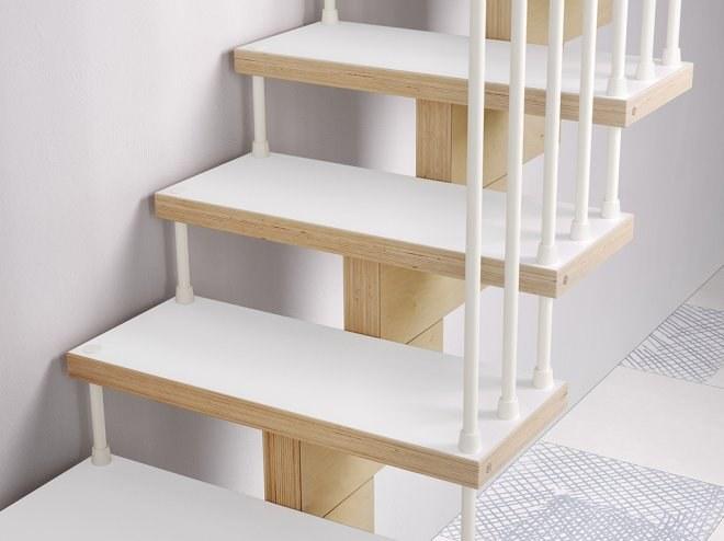 Fontanot Самонесущая модульная открытая лестница из стали и дерева Unika sun-id-1495252 - Вид №1