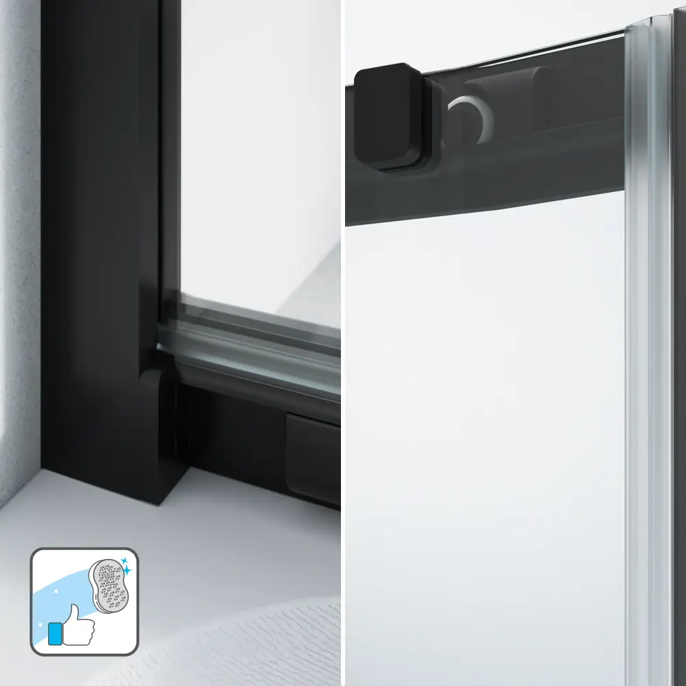 Комплект стекол для душевой ширмы Sensea Easy 1/4 круга 100x100 см прозрачное, цвет профиля на выбор 88103638 STLM-2072850 - Вид №18