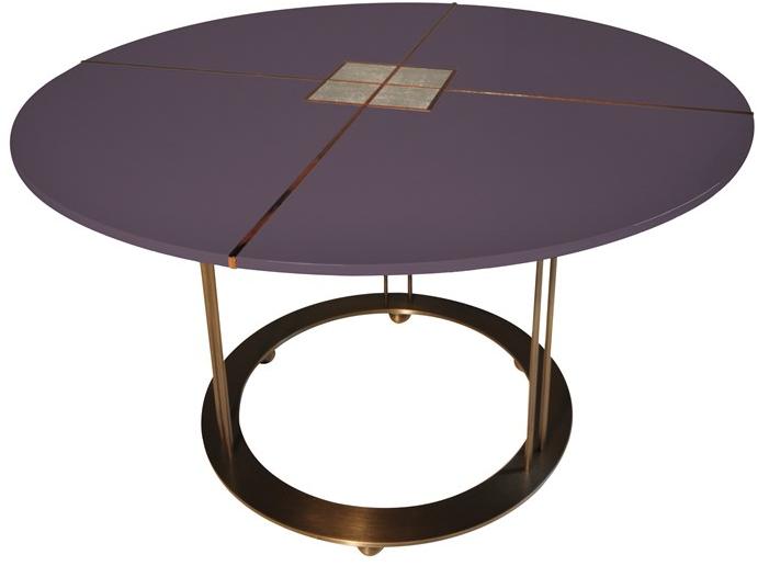 Garbarino Круглый лакированный журнальный столик Aureola Aur cf4 c  - Вид №1