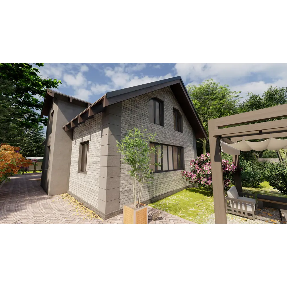 Камень искусственный White Hills Лондон Брик серо-молочный 1.16 м² STLM-2008935 - Вид №1