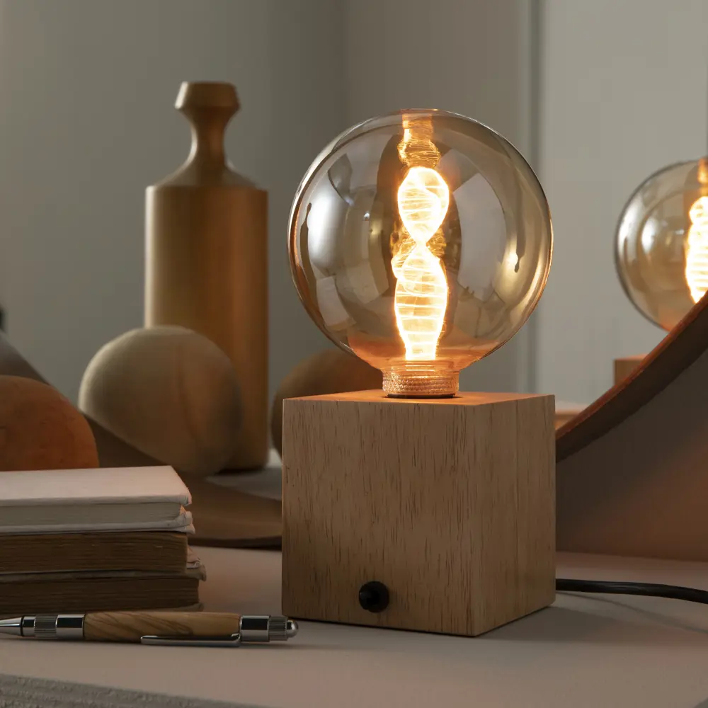 Настольная лампа KREAFORTA Bokon цвет дуб натуральный STLM-2200555 - Вид №9