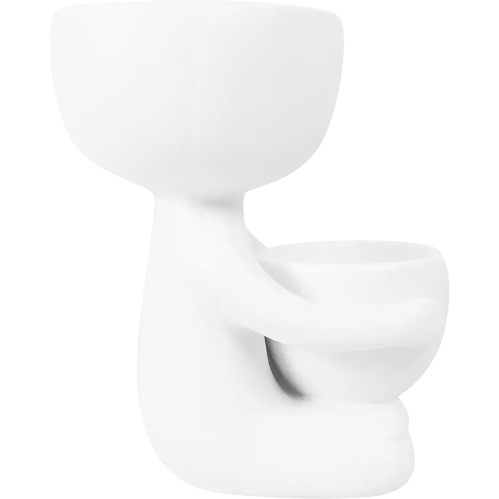 Ваза для цветов Кашпенок гипс белый Santreyd STLM-2059497 - Вид №2