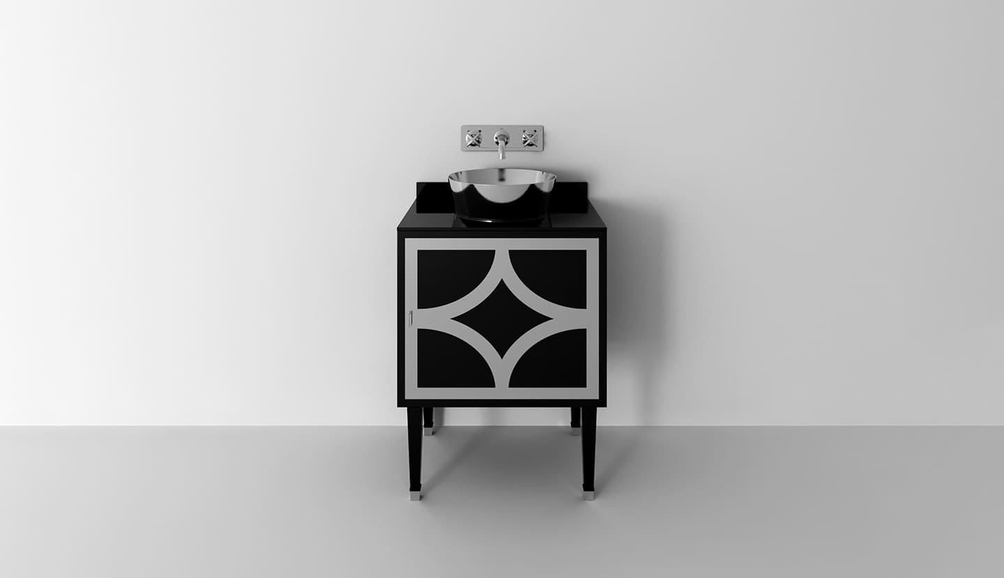 Деревянный одноместный напольный умывальник с дверцами Park Avenue CORA 1A ARCH-00051950 - Вид №1