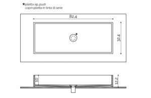 Прямоугольная столешница из Corian®