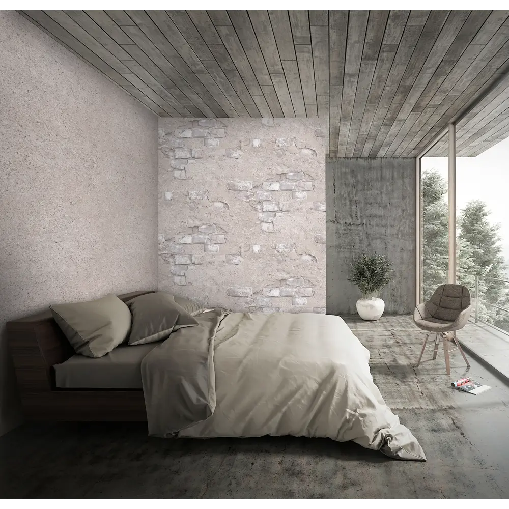 Обои флизелиновые Loft Silv бежевые 1.06x10 м 168457-13 SOLO Loft&Silver STLM-2158215 - Вид №3