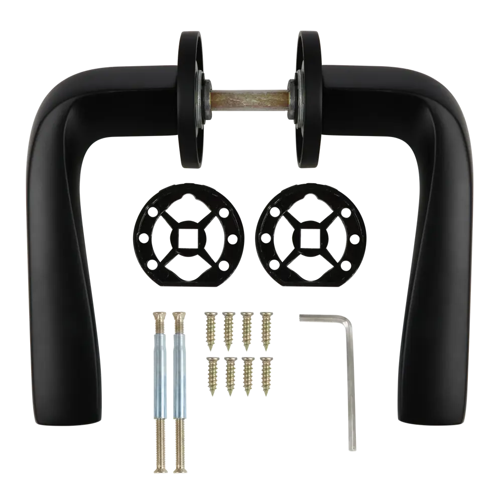 Дверные ручки EDSON EDS-81B-R2 черные для межкомнатных дверей 85170363 STLM-0059381 - Вид №1