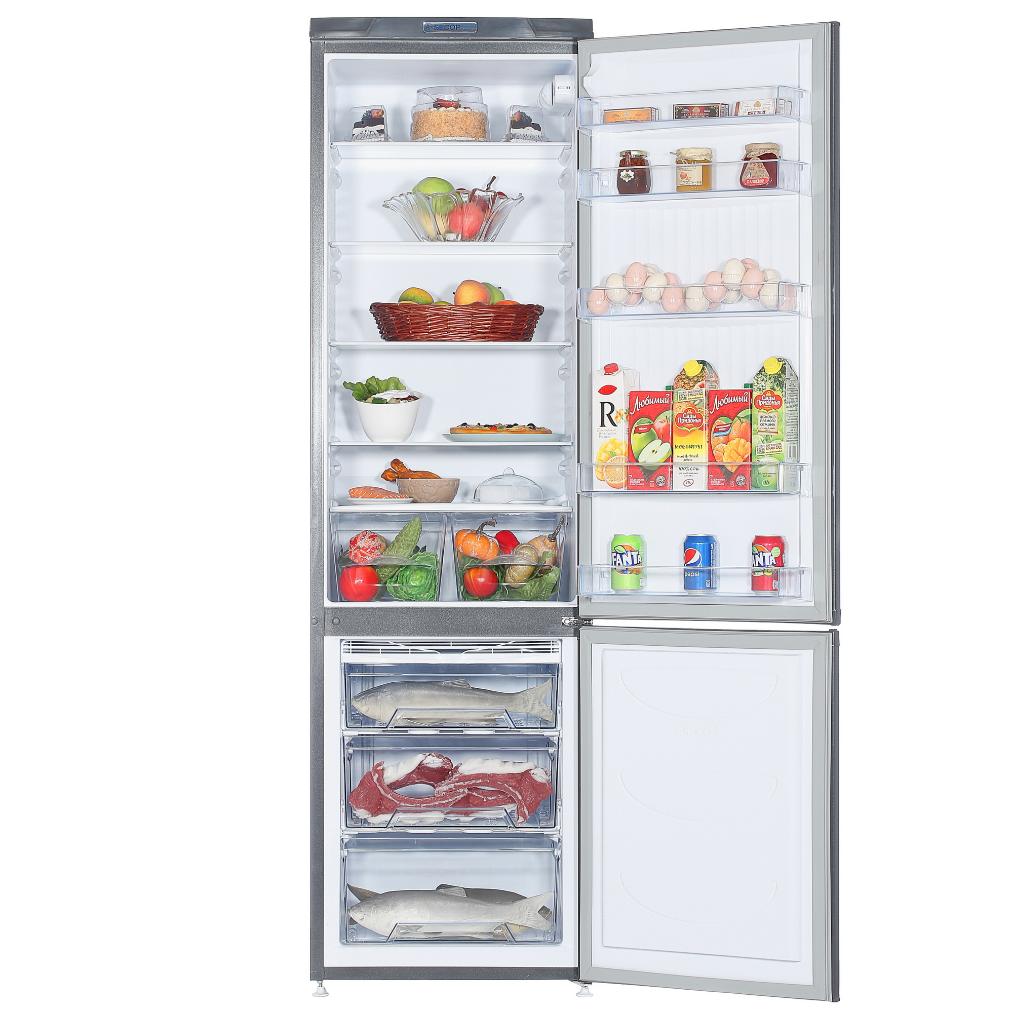 1229496 Холодильник с морозильником   DON R-295 G черный STDN-0038531 - Вид №10