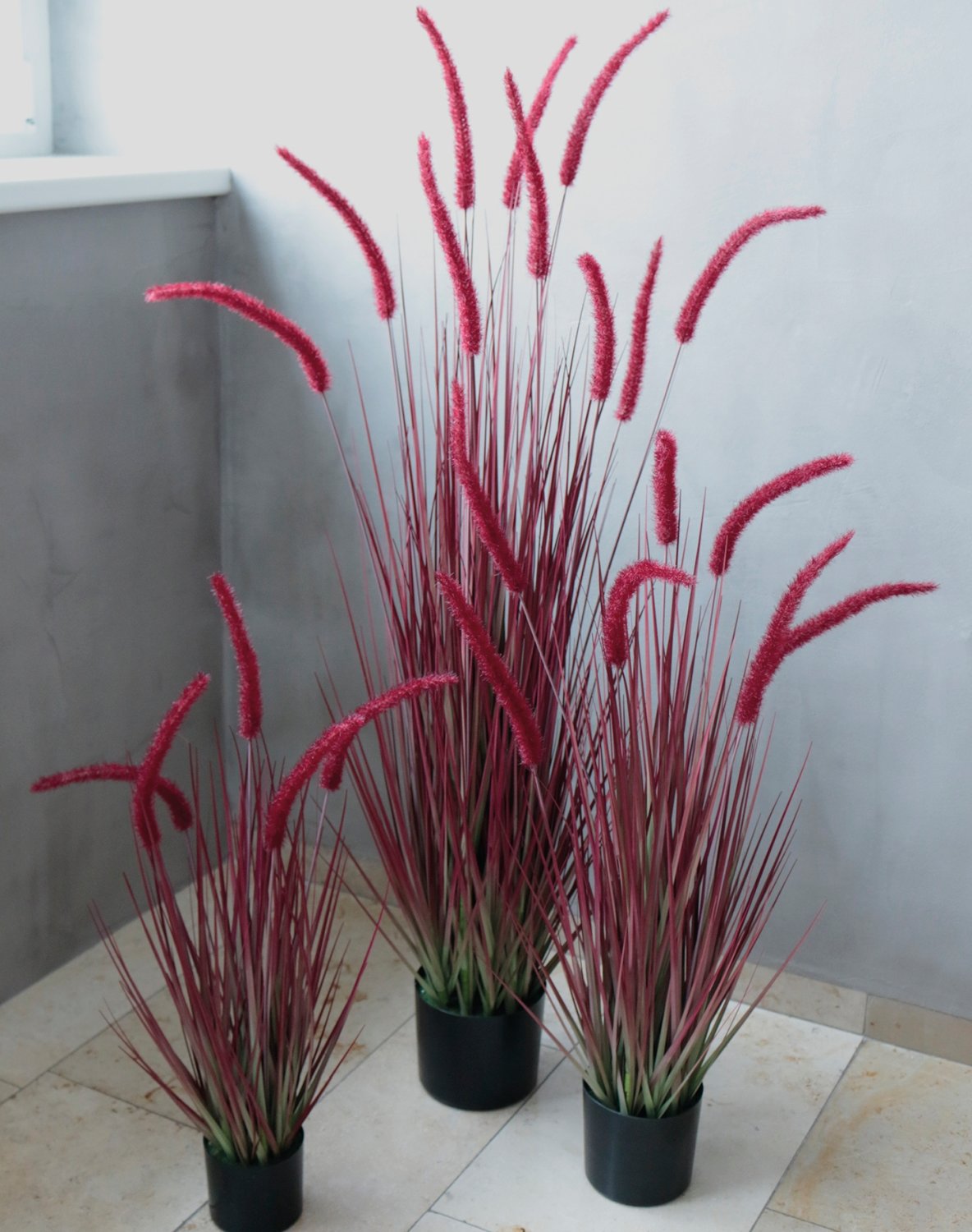 4867 498 a3 Искусственный пучок травы 'Chinese fountain grass' в горшке, 68 см, бордово-зеленый H-andreas  - Вид №5