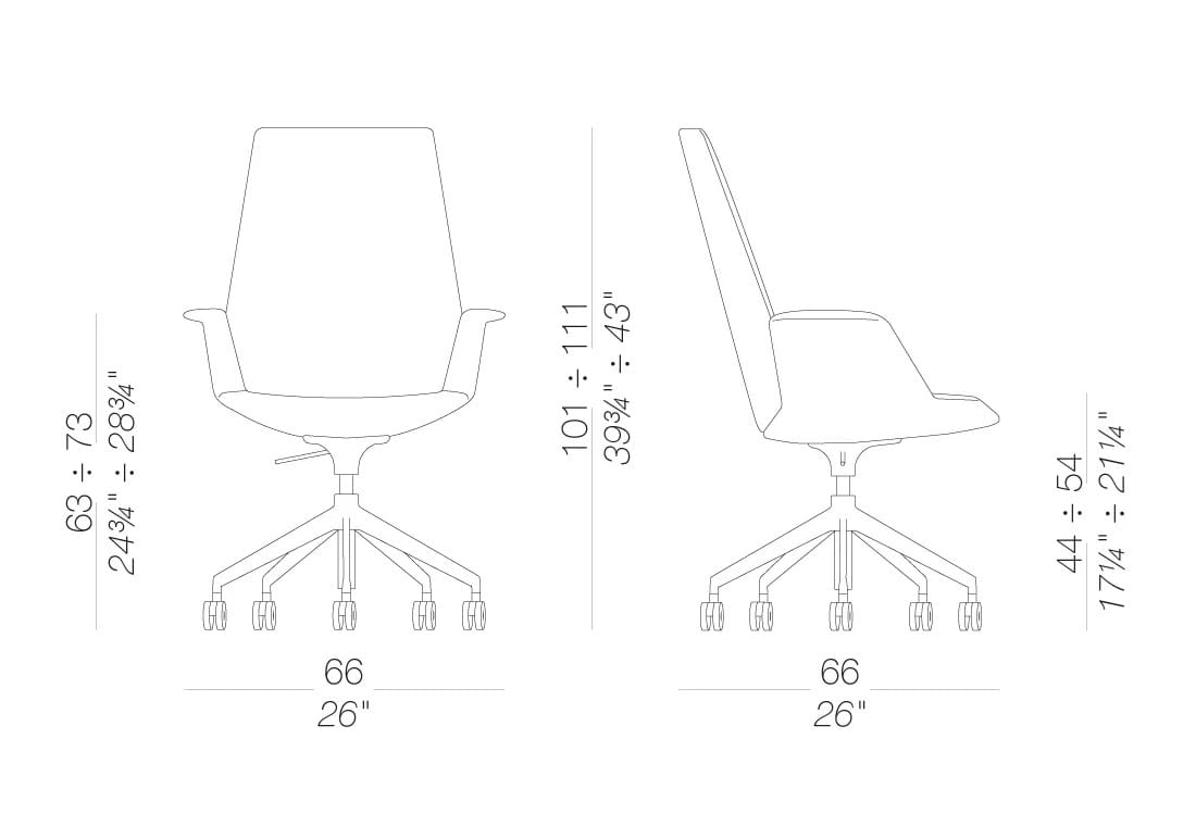 Офисное кресло с 5 спицами Lapalma один ARCH-00078387 - Вид №1