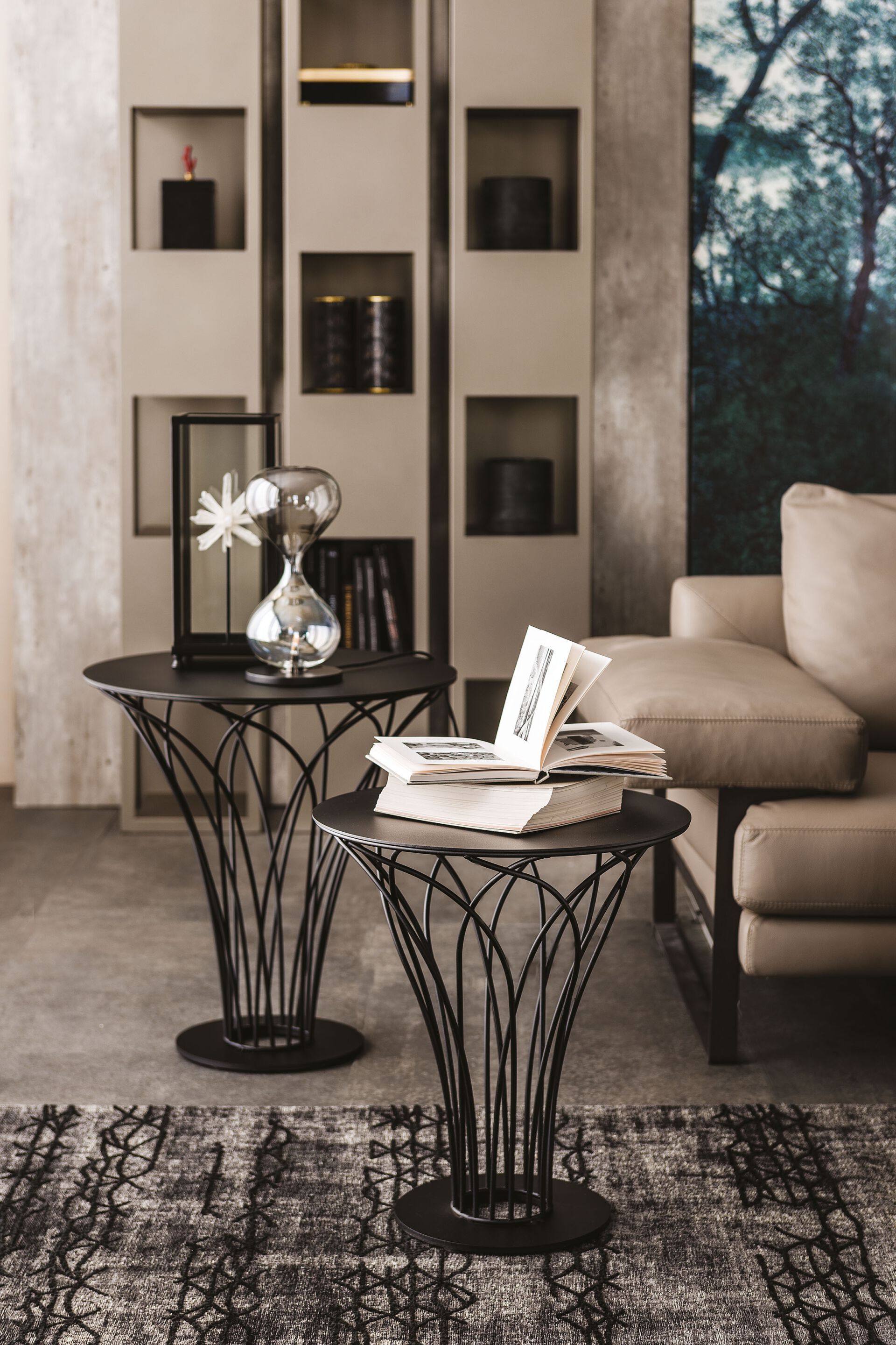 Круглый стол из стали и хрусталя Cattelan italia гнездо ARCH-00117680 - Вид №5