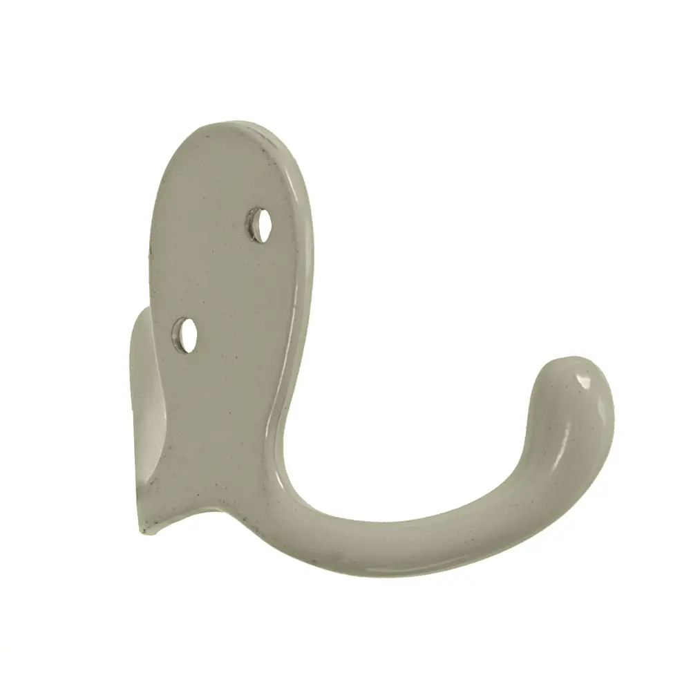 Крючок двухрожковый Модерн LK0202WH, металл, цвет белый LAMPLANDIA STLM-2201304 - Вид №1