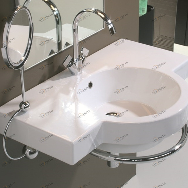 TL80 Подвесная раковина настенная овальная Olympia Ceramica  белая 