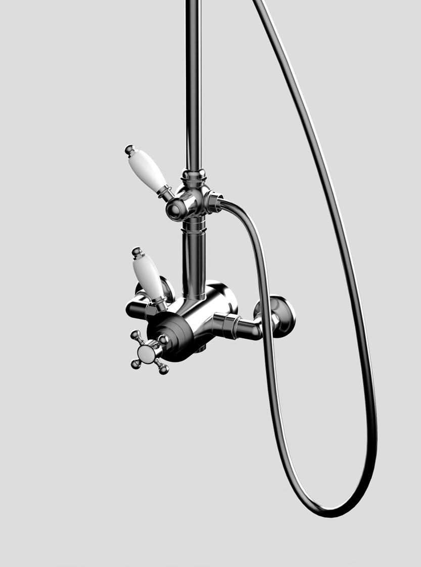 BLEU PROVENCE Настенная душевая стойка из латуни с душевой лейкой Rubinetti per doccia Rda122 - Вид №1