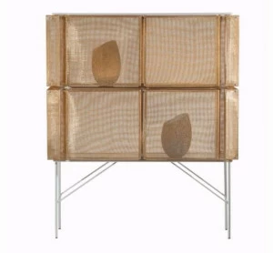 Roche Bobois Буфет стальной с распашными дверцами