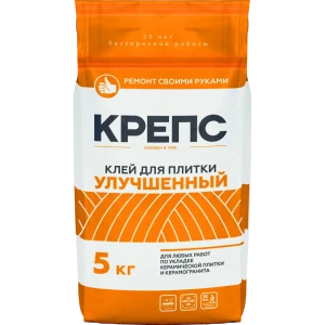 Клей для плитки Крепс Улучшенный 5 кг