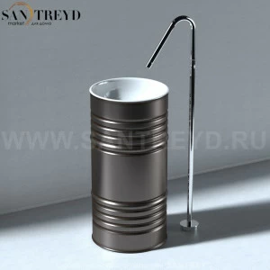 4742K44 Напольная раковина стоящая круглая Kerasan Artwork