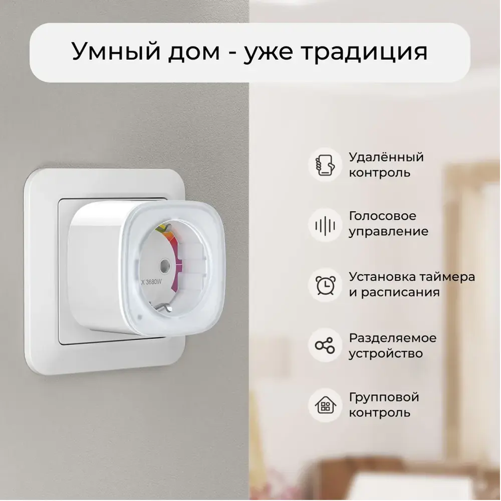 Умная розетка Wi-Fi Gosund Plug EP8 87506366 STLM-2189099 Santreyd  - Вид №2