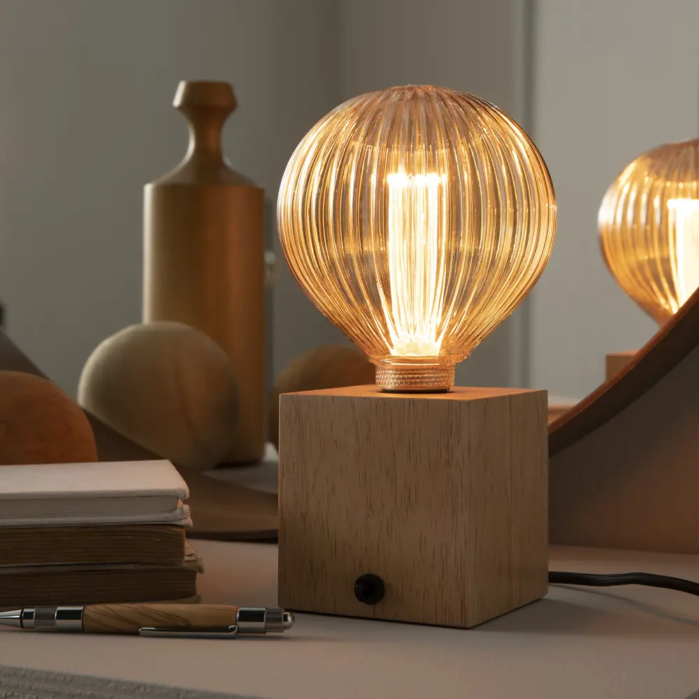 Настольная лампа KREAFORTA Bokon цвет дуб натуральный STLM-2200555 - Вид №7