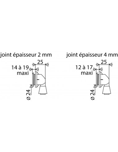 596000 000 05  Полный перелив для умывальника, крышка Д. 24 мм, полипропилен, хром. Valentin Хром  - Вид №3
